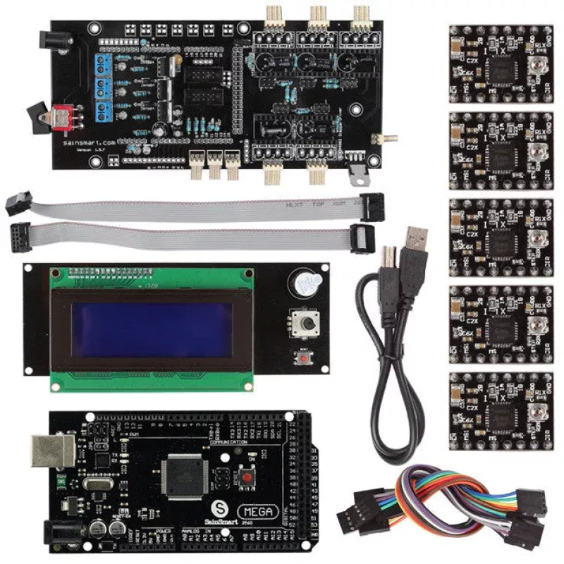 [Discontinued] Mega2560+ Smart LCD 2004 Controller A4988 +Ultimaker 1.5.7 3D Printer Kit For RepRap