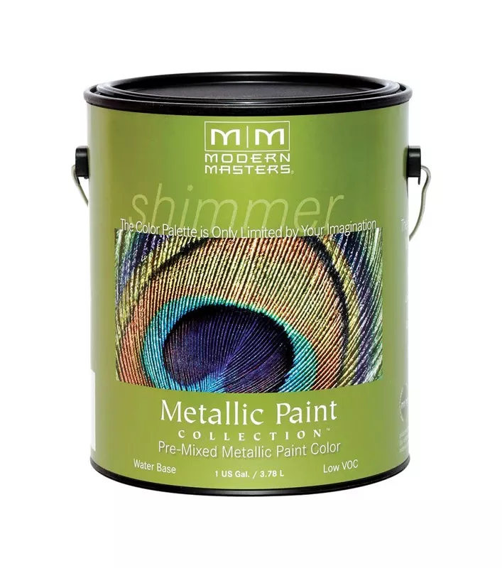 Shimmer Metallic Pearl White Water-based One Step Paint 1 Gallon